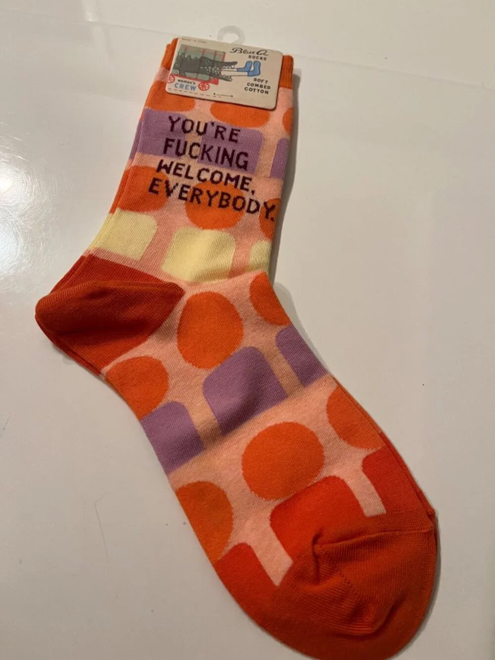 Sarcastic Women Crew Socks‎ Set Patience Yeah No Youre F'in Welcome (2 pairs)